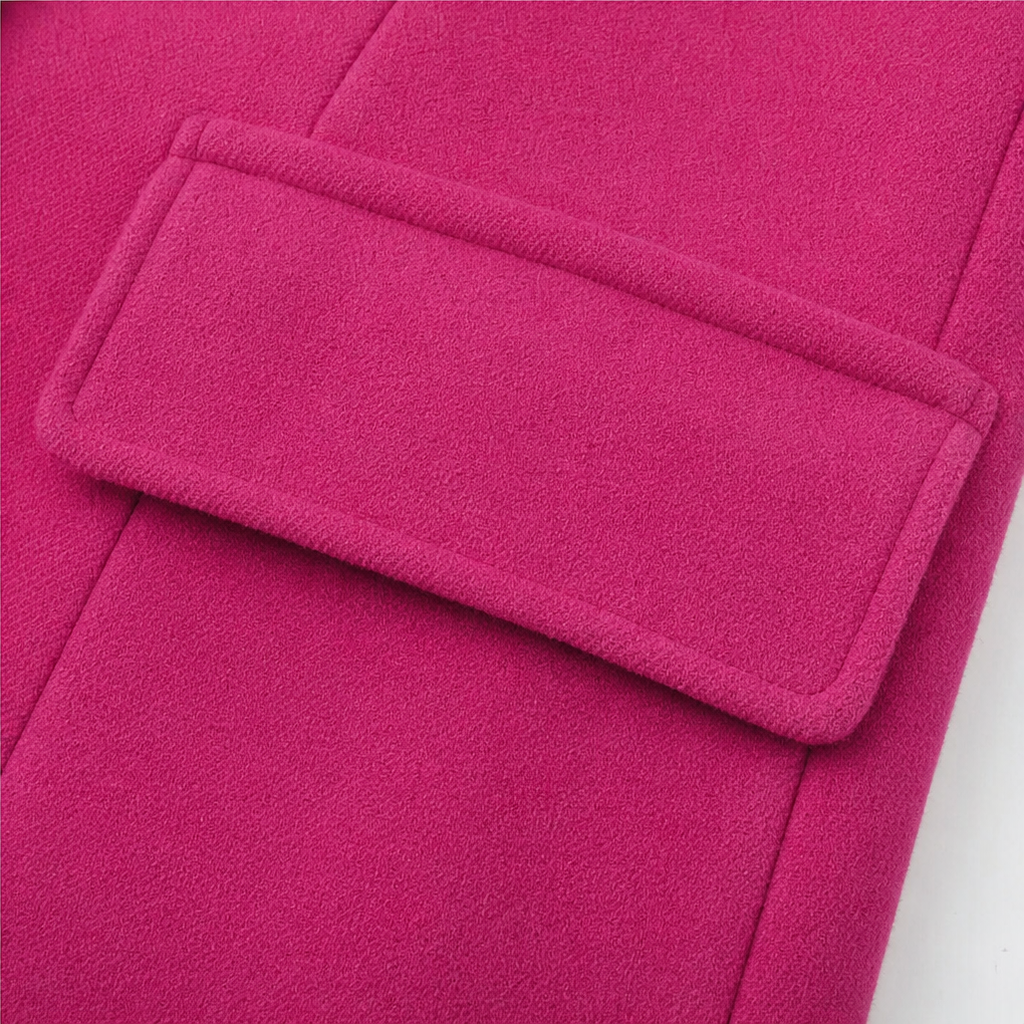 Searbella | Double-Breasted Structured Wool-Look Coat
