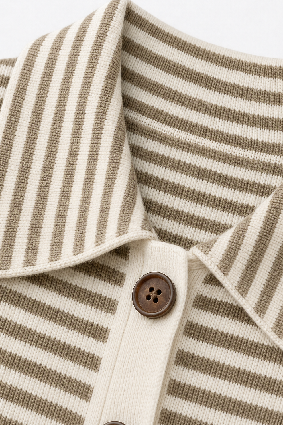 Wearbellah | Striped Open-Front Knit Cardigan