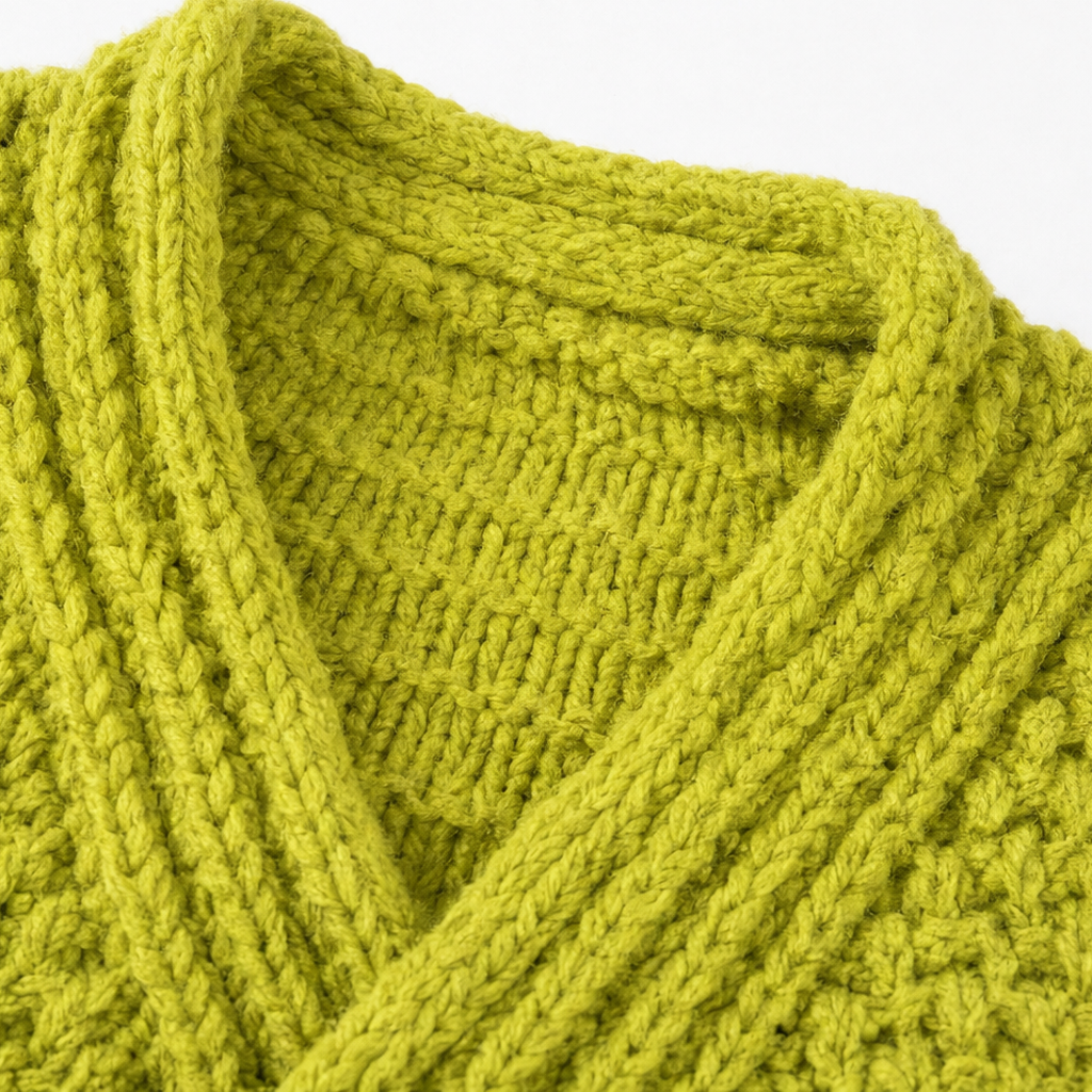 Crossovera | Chunky Knit Crossover V-Neck Sweater