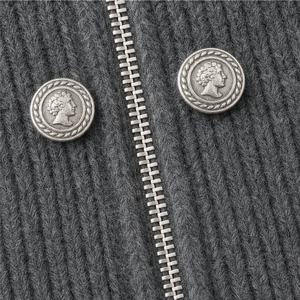 Wearvale | Two-Way Zip High-Neck Knit Cardigan