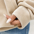 Veloura | Velour Henley Pocket Hoodie