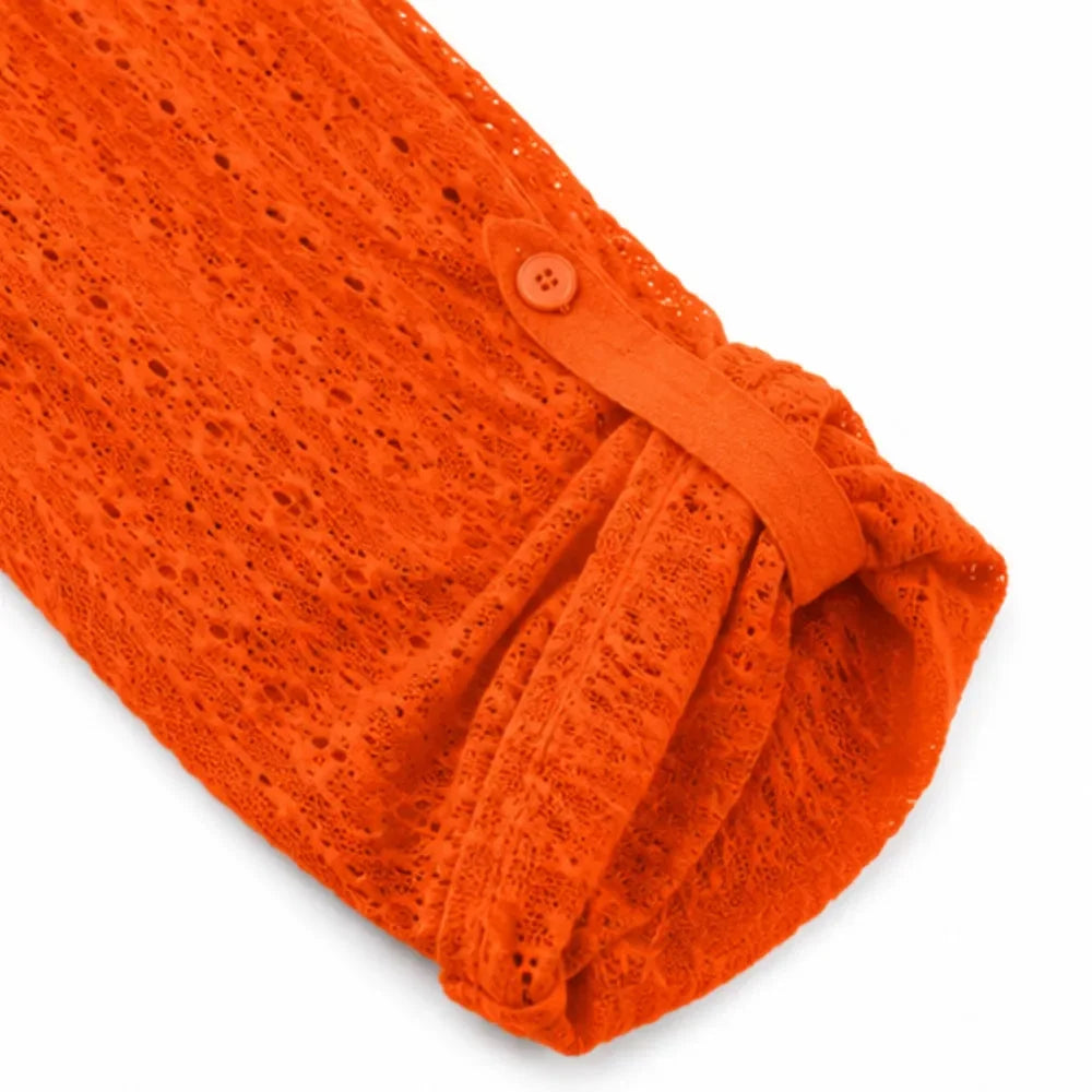 Solelle | Eyelet Waterfall Open-Front Cardigan for Women