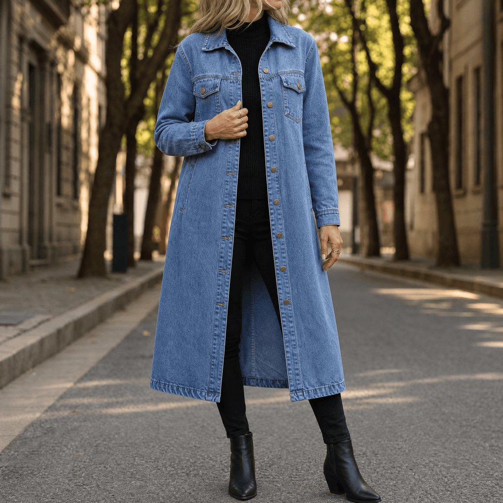 Denara | Longline Oversized Denim Coat