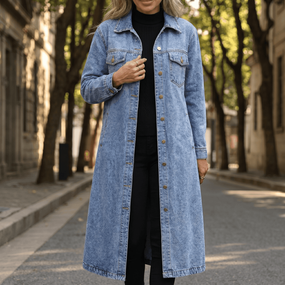 Denara | Longline Oversized Denim Coat