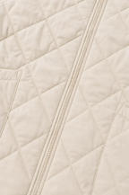 Knitpuff | Knit-Panel Quilted Patchwork Puffer Jacket