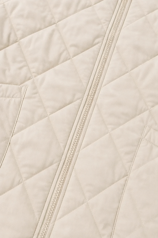 Knitpuff | Knit-Panel Quilted Patchwork Puffer Jacket