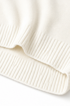 Zearbella | Oversized Drawstring Hooded Knit Sweater