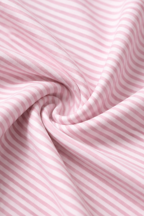 Everline | Striped Long Sleeve Zip-Up Top