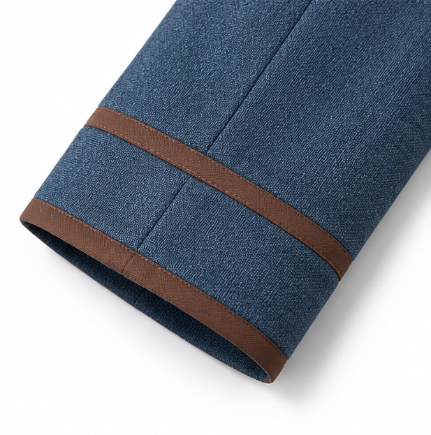 Vaunterie | Contrast Piped Herringbone Blend Coat