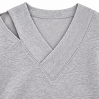 Slouvia | Asymmetric Cutout Shoulder Oversized Sweatshirt