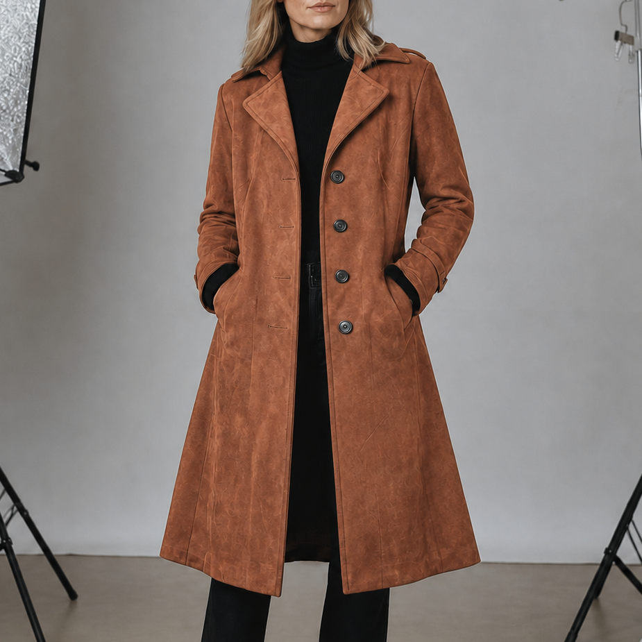 Draperie | Suede Trench That Moves With You, Not Around You