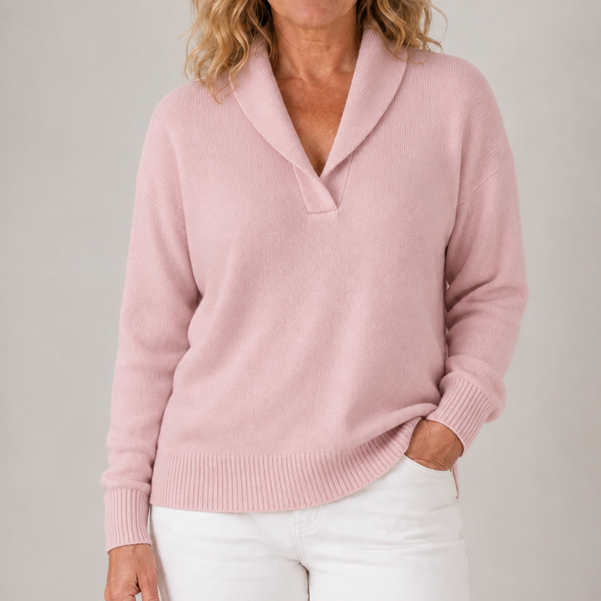 Isabelle | Women's Elegant Shawl Collar Knit Sweater