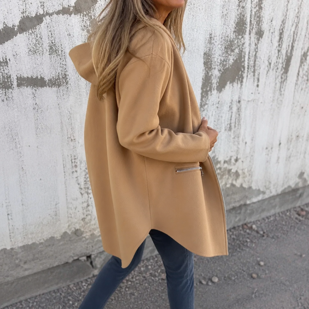 Vearbella | Longline Open-Front Hooded Cardigan