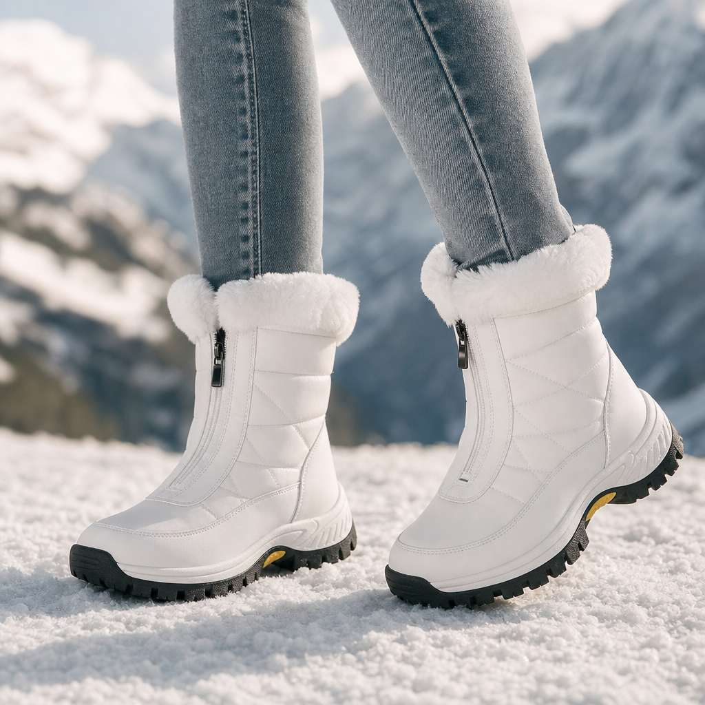 Snowlinas | Plush-Lined Zip-Up Snow Boots