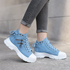 Breezara | Lace-Up Platform Sneaker Boots