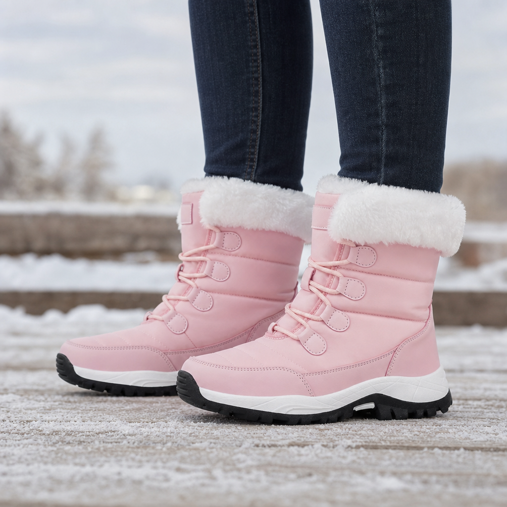 Cozywalk | Fleece-Lined Non-Slip Platform Snow Boots