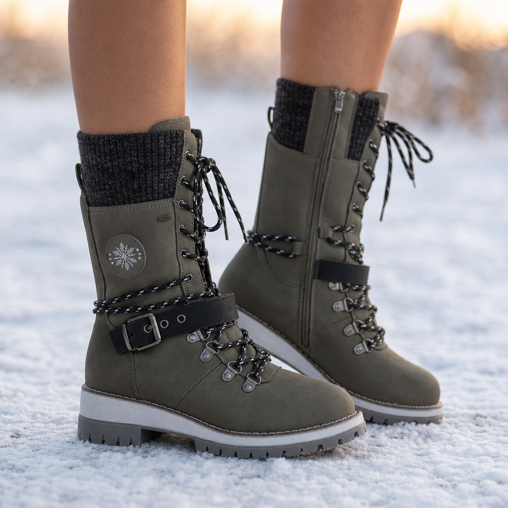 Cozette | Knit-Shaft Wide-Foot Winter Boots