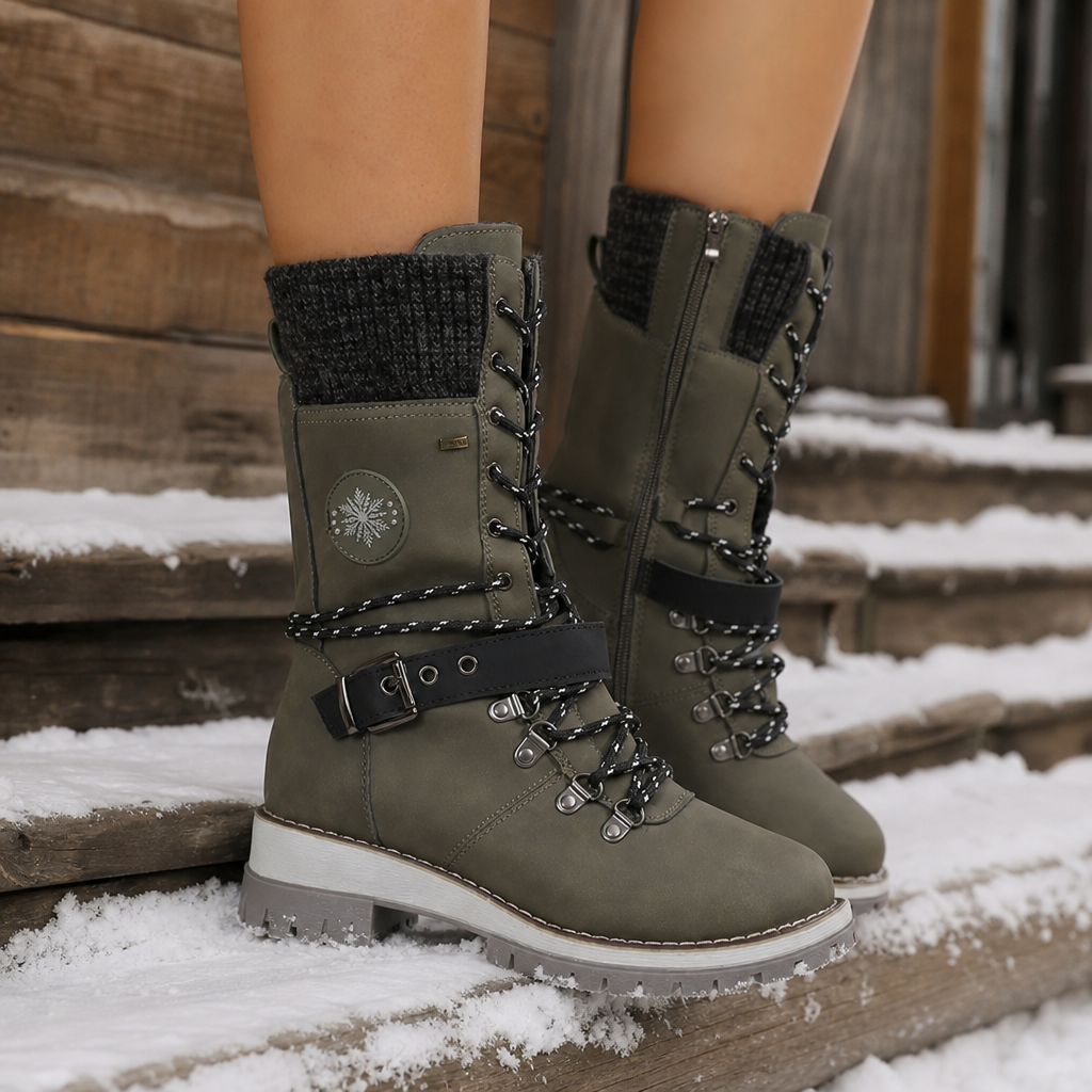 Snowlina | Adjustable Knee-High Insulated Snow Boots