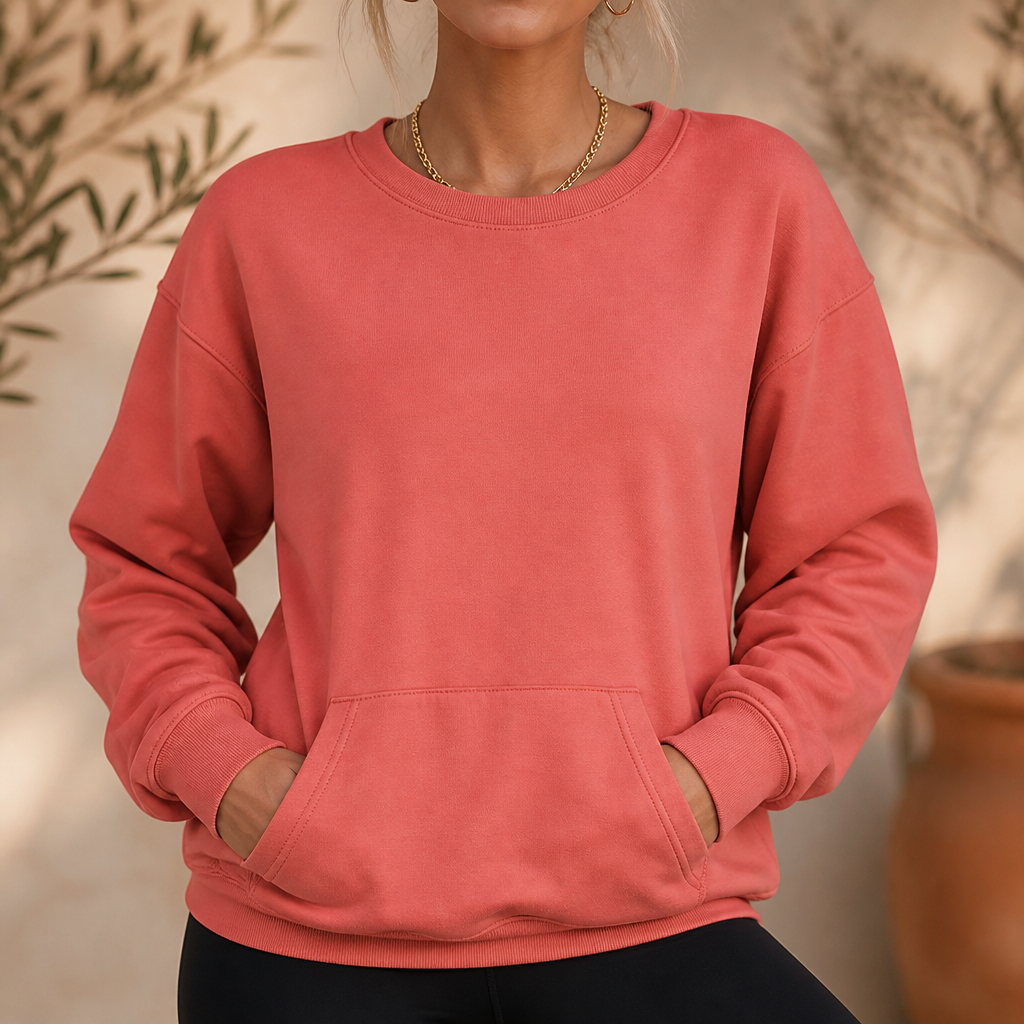 Restfield | Oversized Kangaroo Pocket Crewneck Sweatshirt