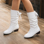 Archwell | Ruched Ribbon Mid-Calf Boots