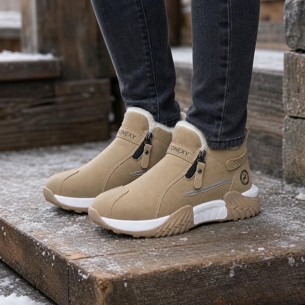 Frostelle | Fleece-Lined Zip Ankle Winter Boots
