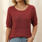 Wovelle | Women's Textured Knit Top for Warm Days