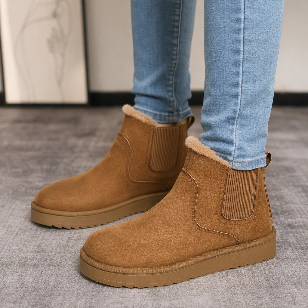 Snowelle | Plush-Lined Slip-On Ankle Boots