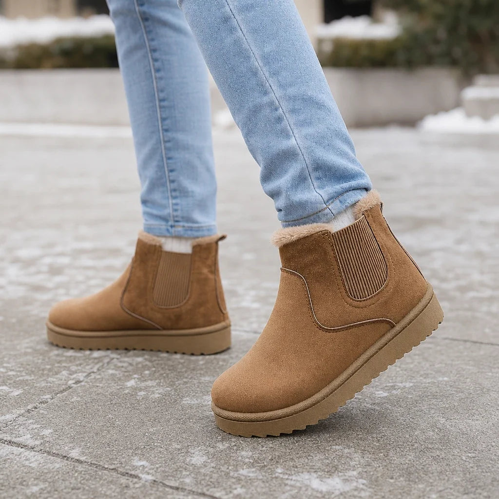 Snowelle | Plush-Lined Slip-On Ankle Boots