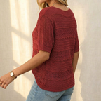 Wovelle | Women's Textured Knit Top for Warm Days