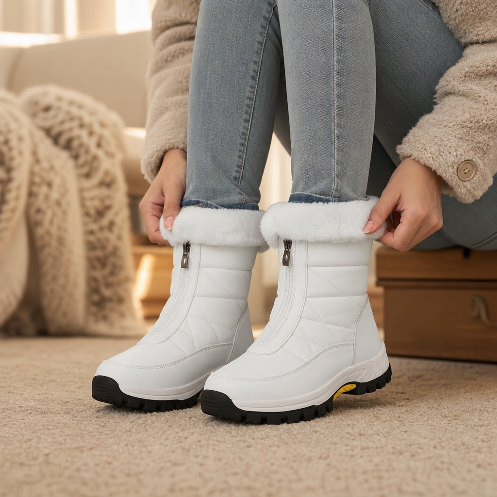 Snowlinas | Plush-Lined Zip-Up Snow Boots