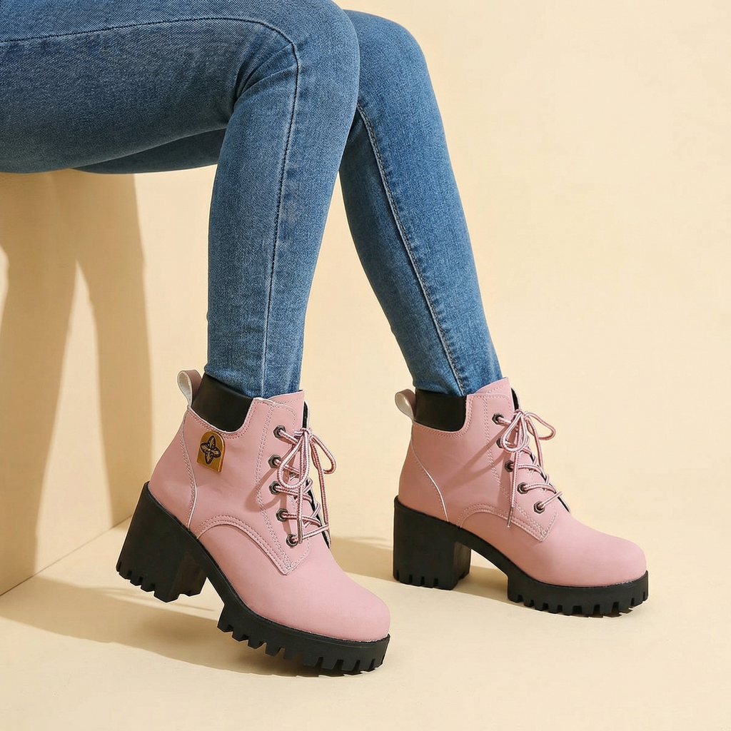Stridara | Lightweight Chunky Platform Combat Boot