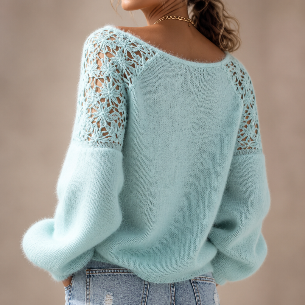 Wernbella | Lace-Knit Look Sweater That Looks Elevated, Not Plain