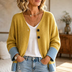 Vivelyn | Color-Block V-Neck Knit Cardigan