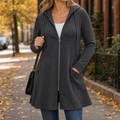 Wrapella | Hooded Longline Full-Zip Jacket