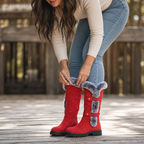 Frostella | Fur-Trimmed Suede Knee-High Winter Boots