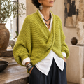 Crossovera | Chunky Knit Crossover V-Neck Sweater