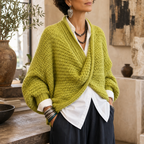 Crossovera | Chunky Knit Crossover V-Neck Sweater