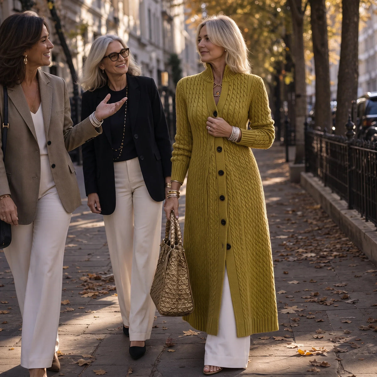 Cablemere | High Collar Cable-Knit Duster Cardigan