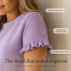 Marelle | Textured Flutter Sleeve Top