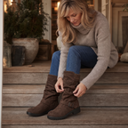 Wearbellav | Buckle-Strap Slouchy Mid-Calf Boots