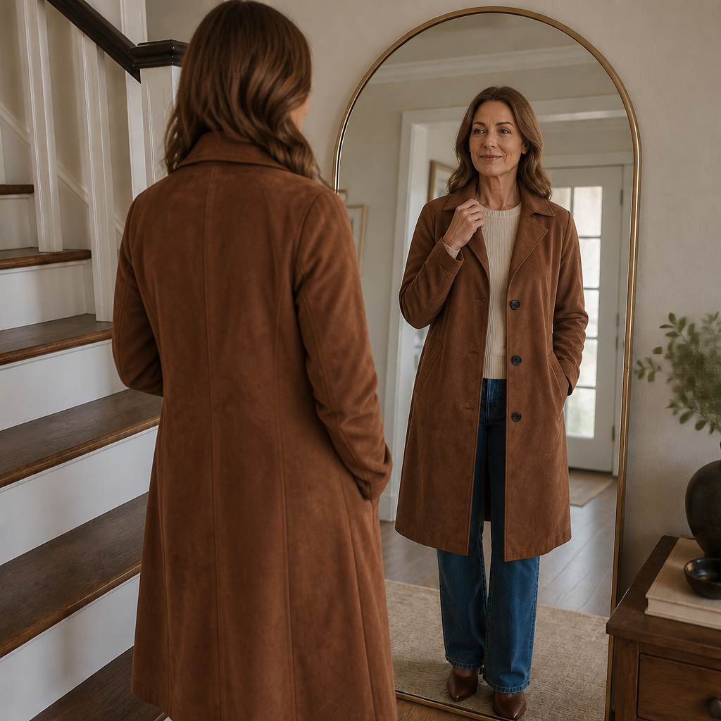 Draperie | Suede Trench That Moves With You, Not Around You