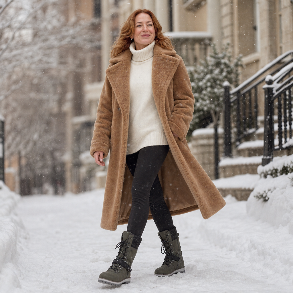 Cozette | Knit-Shaft Wide-Foot Winter Boots