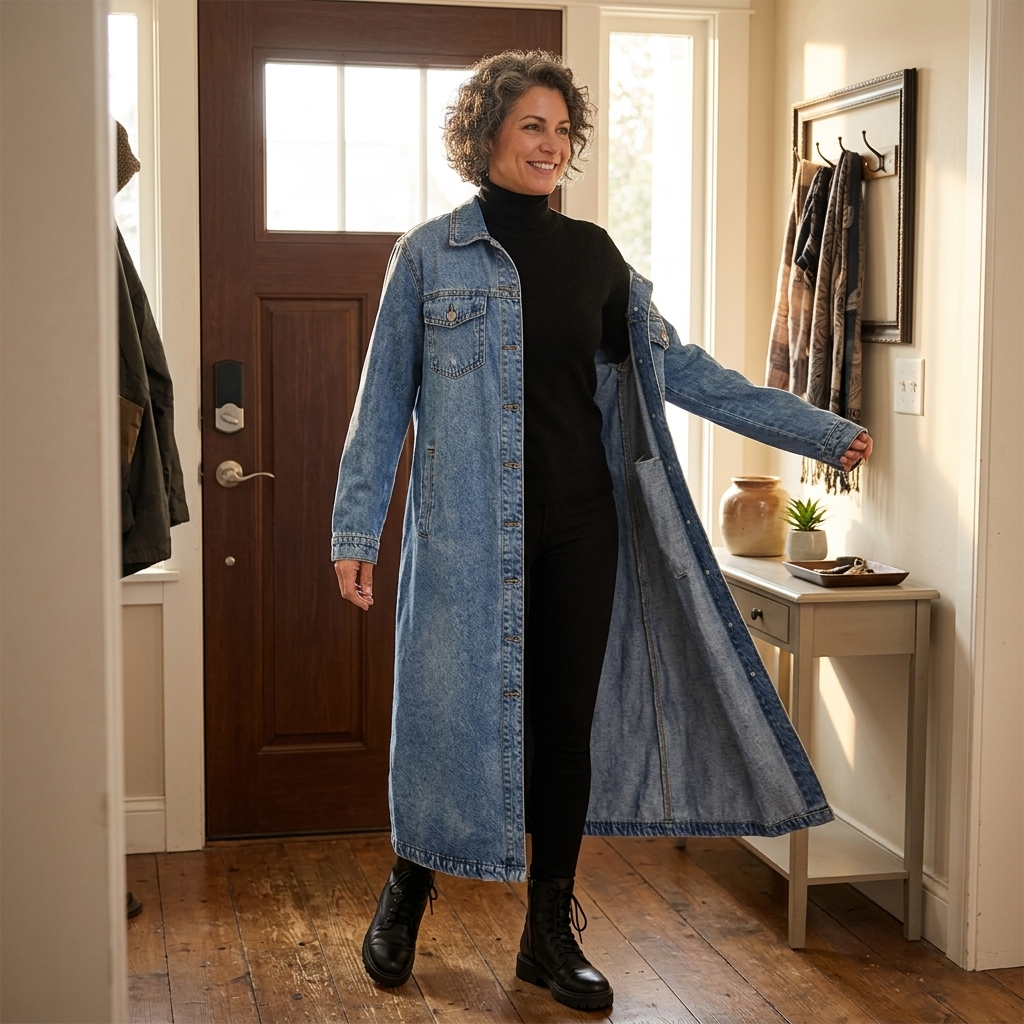 Denara | Longline Oversized Denim Coat