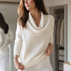 Draveline | Cowl Neck Drape Knit Sweater