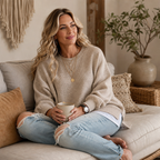 Wearbellas | Drop-Shoulder Lantern Sleeve Chunky Knit Sweater