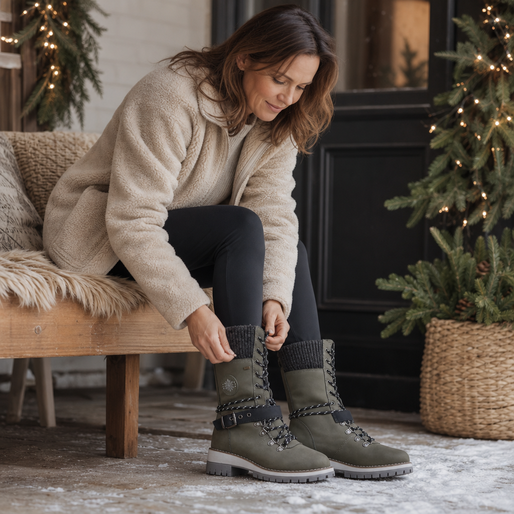 Snowlina | Adjustable Knee-High Insulated Snow Boots