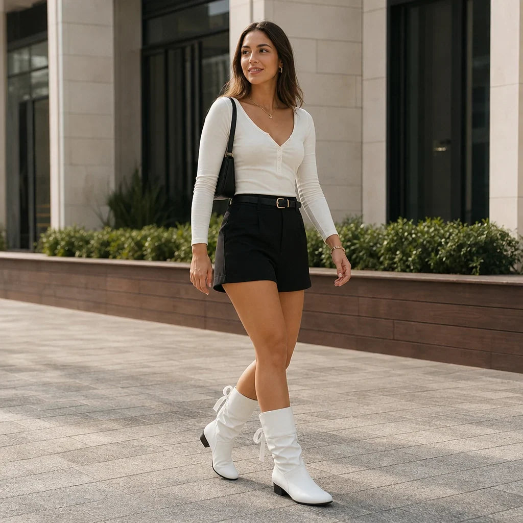 Archwell | Ruched Ribbon Mid-Calf Boots