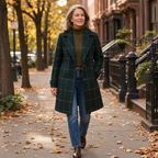Wearbello | Plaid Two-Button Oversized Wool-Look Coat