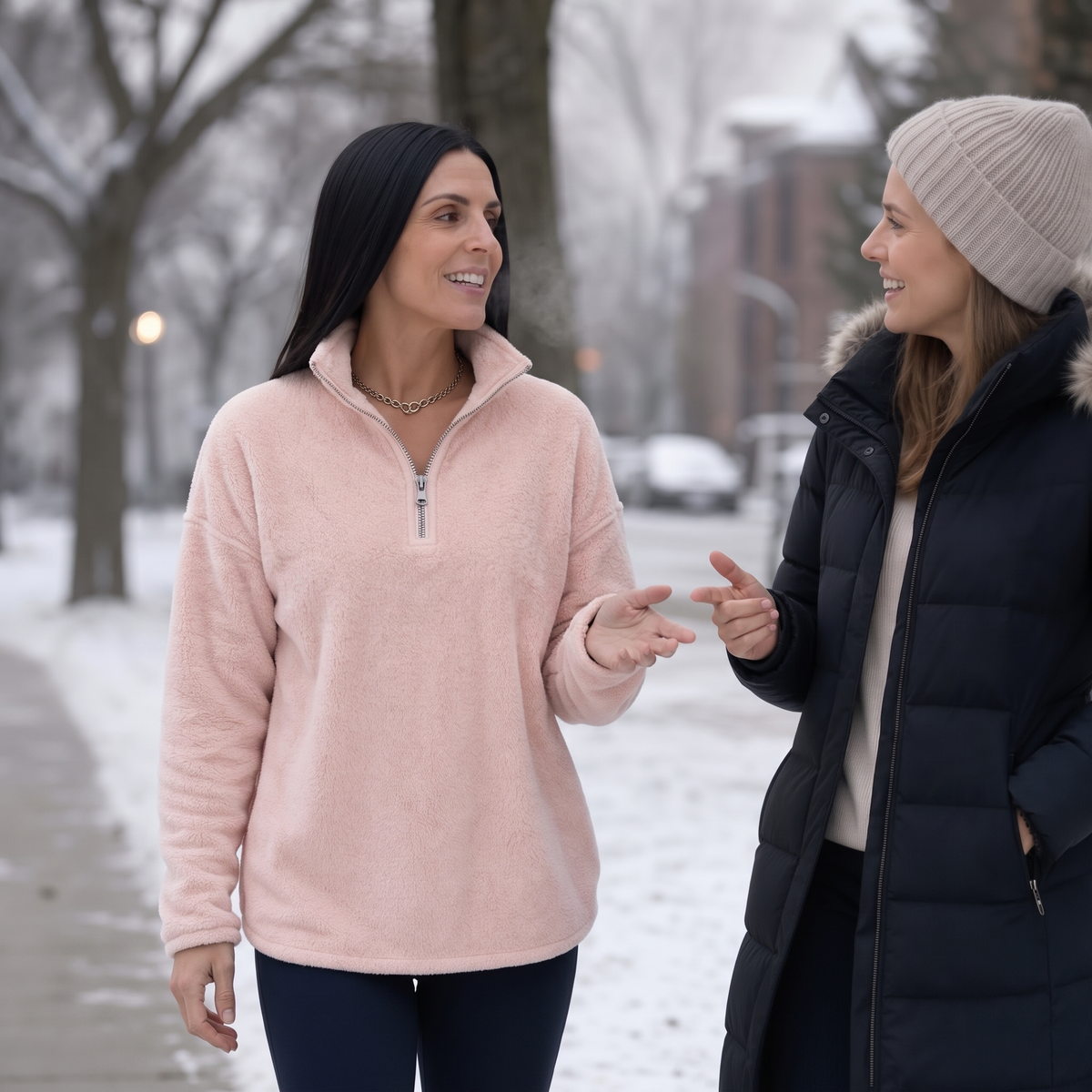 Cozyline | Dropped-Shoulder Quarter-Zip Sweatshirt