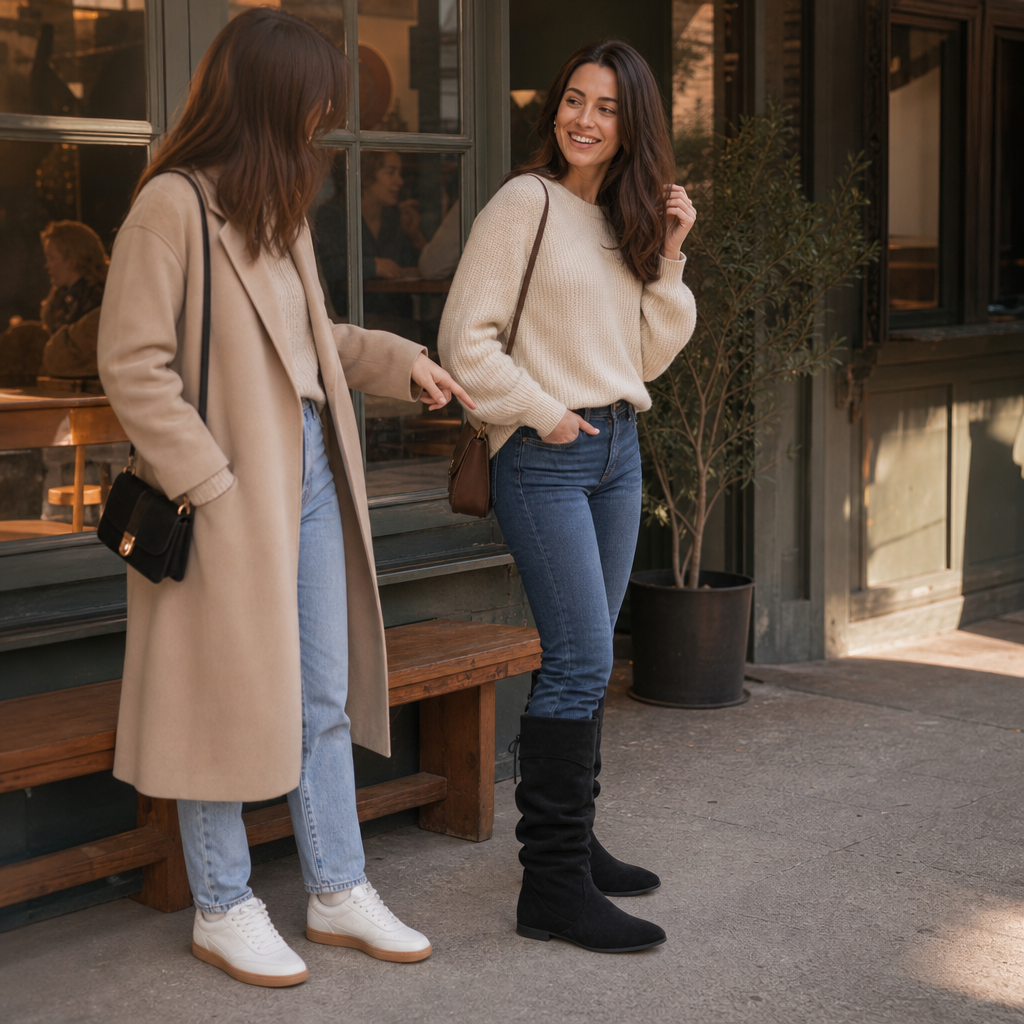 Slouch & Stroll | Lace-Up Slouchy Mid-Calf Boots